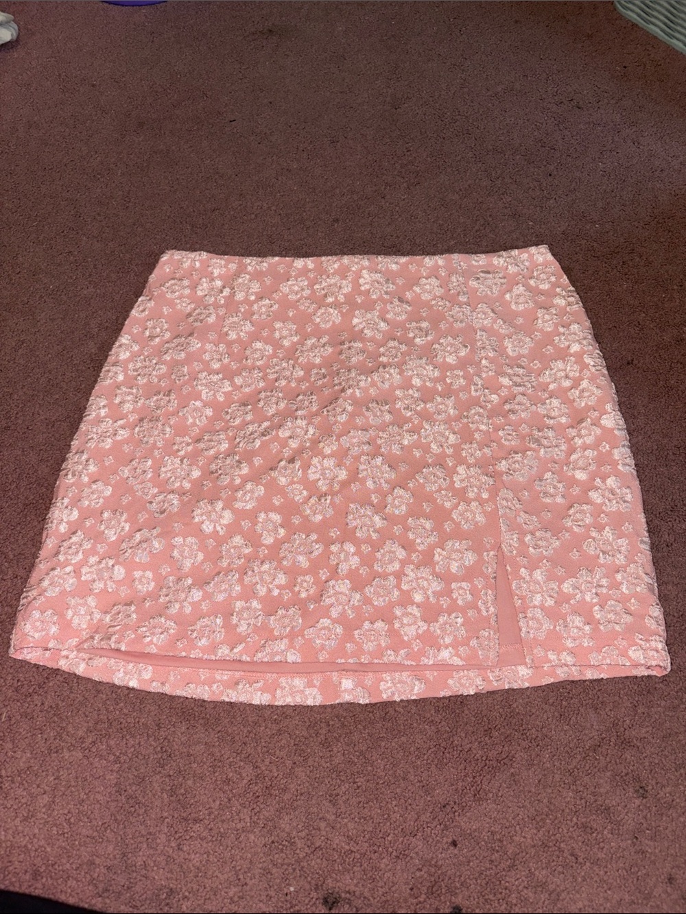 wild fable Pink Floral Jacquard Mini Skirt